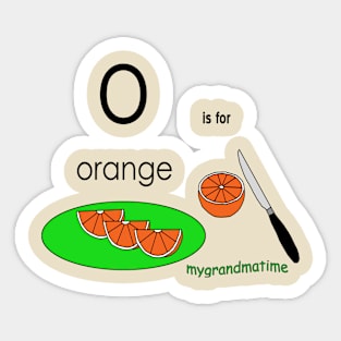 O is for  orange Sticker